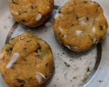 A picture of step 2 of Besan ki roti (Sindhi koki).