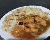 A picture of step 6 of Kung Pao Chicken.