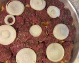 A picture of step 2 of Kofta Casserole with Potatoes and Tomatoes.