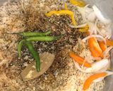 A picture of step 3 of Smokey minced meat rice.