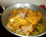 A picture of step 3 of Desi chicken curry.