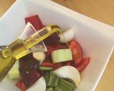 A picture of step 4 of Beet gazpacho with mango vinaigrette.