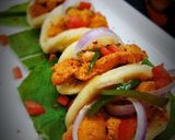 A picture of step 7 of Chicken bao in indian style.