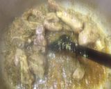 A picture of step 4 of Palak shaljam gosht.