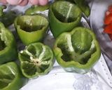 A picture of step 5 of Mince stuffed capsicum.