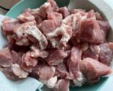 A picture of step 3 of Tokwat Baboy (Tofu and Pork).