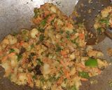 A picture of step 3 of Sooji aloo magic.