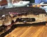 Hình bước làm 10 của món Chessecake Oreo mứt dâu tằm