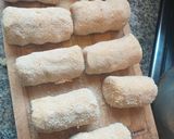 Foto del paso 4 de la receta: Croquetas de papá y boniato rellenas de muzzarella