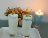 A picture of step 3 of Makhana almond sabza milk shake.