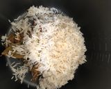 A picture of step 4 of Mushroom Briyani.