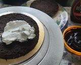 A picture of step 8 of Black forest cake stuff California crunchy walnuts cake.
