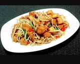 A picture of step 3 of Stir-Fried Tofu with Bean Sprouts.