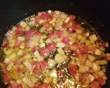 A picture of step 2 of Penne alla Siciliana.
