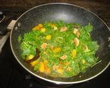 A picture of step 3 of Bathua Saag With Pakora And Potato Curry.
