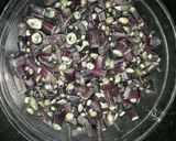 A picture of step 1 of Purple mogri raita.