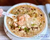 Gambar langkah 7 resipi Bubur Nasi Udang Chinese Style (Shrimp Porridge in Egg Drop Soup).