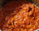 A picture of step 3 of Zucchini Tomato Italian Sausage Soup.
