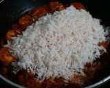 A picture of step 9 of Prawn Pulao.