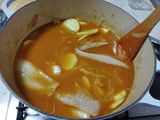Sopa de patatas y pescado {con un toque marroquí}
