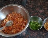 A picture of step 1 of Surti paratha.