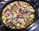 Une image de l'étape 16 de Flan d'endives caramélisées aux tomates, poivron, jambon cru et fromage frais.
