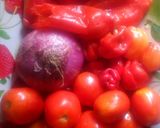 A picture of step 1 of Sweet pepper stew with pasta.