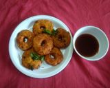 A picture of step 5 of Red punpkin vadas.