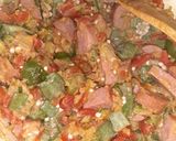 A picture of step 7 of Sausage and chicken gumbo.