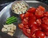 A picture of step 1 of Satvik Shahi Paneer.
