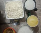 A picture of step 1 of Rava besan ladu.