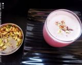 A picture of step 3 of Rose Thandai.