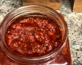 A picture of step 1 of Schezwan Sauce.