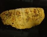 A picture of step 9 of Dominoes style garlic bread.