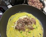 A picture of step 3 of Quick and Easy Bánh Xèo on a Rainy Day with a Nonstick Pan.