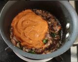 A picture of step 5 of Creamy Mushroom masala gravy.