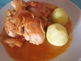 Pollo con cebolla