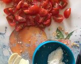Foto langkah ke 2 dari resep Bruschetta with Feta Cheese and Semi Dried Tomatoes.
