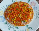 A picture of step 6 of Cheesy Mexican Veg Pizza.