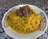 صورة لخطوة 6 من وصفة الرز الأصفر بالبسلة يا جماله