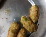 A picture of step 1 of Papad roll sabji with leftover potato.