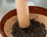 A picture of step 1 of Black Sesame Latte.