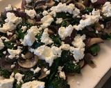 A picture of step 5 of Caramelised onion, spinach and goats cheese tart.