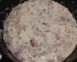 Baconos, hagymás, sajtszósz recept fázis 3 fotója