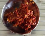 A picture of step 6 of Mangalore style Idli,sambar and spicy chutney.