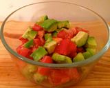 A picture of step 6 of A.S.A.P. Dish: Asian Veggies, Salmon, Avocado, and Pasta.