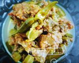 A picture of step 8 of Mutton lady finger😋.