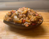 Foto del paso 6 de la receta: Berenjenas rellenas de carne y bechamel 🍆