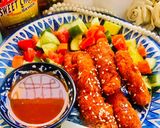 A picture of step 8 of Peri Potato Chicken Fingers.