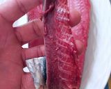 Foto del paso 2 de la receta: Bonito en salsa de dos tipos de cebollas, pimiento y azafrán